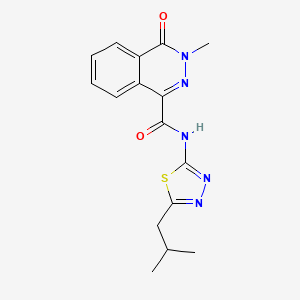 3-methyl-N-[5-(2-methylpropyl)-1,3,4-thiadiazol-2-yl]-4-oxo-3,4-dihydrophthalazine-1-carboxamide