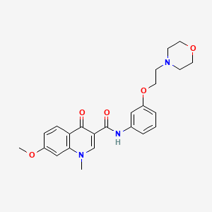 7-Methoxy-1-methyl-N-[3-(2-morpholinoethoxy)phenyl]-4-oxo-1,4-dihydro-3-quinolinecarboxamide