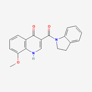 2,3-dihydro-1H-indol-1-yl(4-hydroxy-8-methoxyquinolin-3-yl)methanone