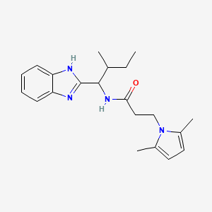 N-[1-(1H-benzimidazol-2-yl)-2-methylbutyl]-3-(2,5-dimethyl-1H-pyrrol-1-yl)propanamide