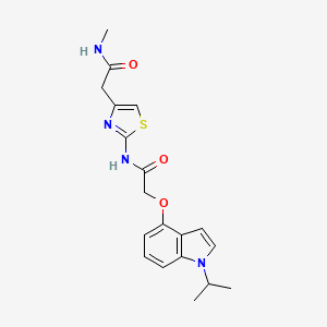 N-{4-[2-(methylamino)-2-oxoethyl]-1,3-thiazol-2-yl}-2-{[1-(propan-2-yl)-1H-indol-4-yl]oxy}acetamide