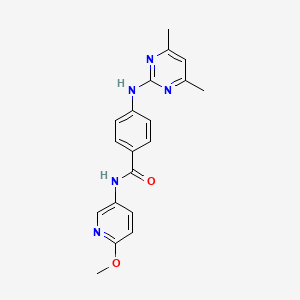 4-((4,6-dimethylpyrimidin-2-yl)amino)-N-(6-methoxypyridin-3-yl)benzamide