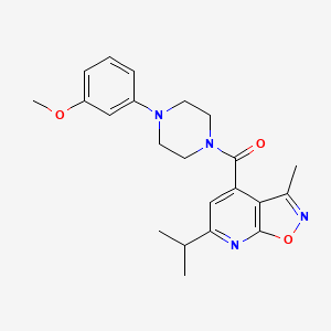 molecular formula C22H26N4O3 B10989180 [4-(3-Methoxyphenyl)piperazin-1-yl][3-methyl-6-(propan-2-yl)[1,2]oxazolo[5,4-b]pyridin-4-yl]methanone 