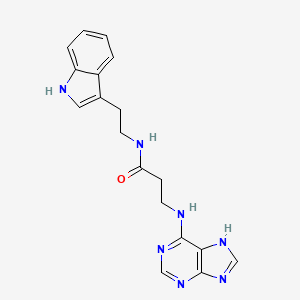 N-[2-(1H-indol-3-yl)ethyl]-N~3~-9H-purin-6-yl-beta-alaninamide