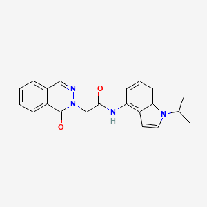 molecular formula C21H20N4O2 B10989203 2-(1-oxophthalazin-2(1H)-yl)-N-[1-(propan-2-yl)-1H-indol-4-yl]acetamide 