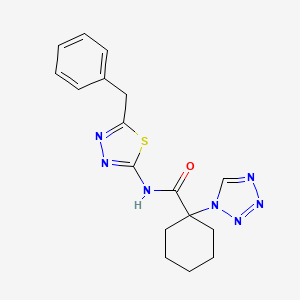 molecular formula C17H19N7OS B10989221 N-(5-benzyl-1,3,4-thiadiazol-2-yl)-1-(1H-tetrazol-1-yl)cyclohexanecarboxamide 