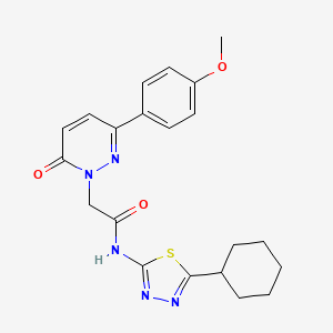 N-[(2E)-5-cyclohexyl-1,3,4-thiadiazol-2(3H)-ylidene]-2-[3-(4-methoxyphenyl)-6-oxopyridazin-1(6H)-yl]acetamide