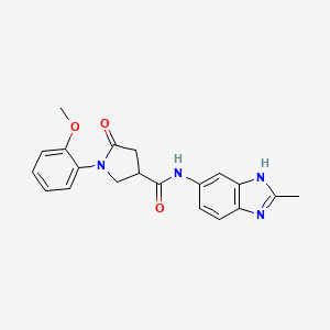 1-(2-methoxyphenyl)-N-(2-methyl-1H-benzimidazol-5-yl)-5-oxopyrrolidine-3-carboxamide