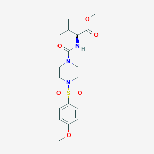 molecular formula C18H27N3O6S B10989252 methyl N-({4-[(4-methoxyphenyl)sulfonyl]piperazin-1-yl}carbonyl)-L-valinate 