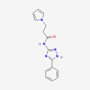 N-(3-phenyl-1H-1,2,4-triazol-5-yl)-3-(1H-pyrrol-1-yl)propanamide