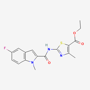 ethyl 2-{[(5-fluoro-1-methyl-1H-indol-2-yl)carbonyl]amino}-4-methyl-1,3-thiazole-5-carboxylate