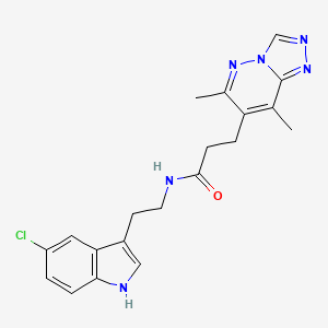 molecular formula C20H21ClN6O B10989307 N-[2-(5-chloro-1H-indol-3-yl)ethyl]-3-(6,8-dimethyl[1,2,4]triazolo[4,3-b]pyridazin-7-yl)propanamide 