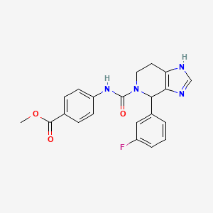 molecular formula C21H19FN4O3 B10989308 methyl 4-({[4-(3-fluorophenyl)-3,4,6,7-tetrahydro-5H-imidazo[4,5-c]pyridin-5-yl]carbonyl}amino)benzoate 