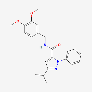 N-(3,4-dimethoxybenzyl)-1-phenyl-3-(propan-2-yl)-1H-pyrazole-5-carboxamide