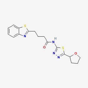 4-(1,3-benzothiazol-2-yl)-N-[(2E)-5-(tetrahydrofuran-2-yl)-1,3,4-thiadiazol-2(3H)-ylidene]butanamide