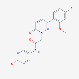 molecular formula C19H17FN4O4 B10989327 2-(3-(4-fluoro-2-methoxyphenyl)-6-oxopyridazin-1(6H)-yl)-N-(6-methoxypyridin-3-yl)acetamide 