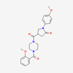 1-(4-Methoxyphenyl)-4-({4-[(2-methoxyphenyl)carbonyl]piperazin-1-yl}carbonyl)pyrrolidin-2-one