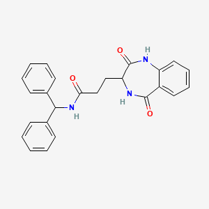 3-(2,5-dioxo-2,3,4,5-tetrahydro-1H-1,4-benzodiazepin-3-yl)-N-(diphenylmethyl)propanamide