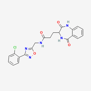 N-{[3-(2-chlorophenyl)-1,2,4-oxadiazol-5-yl]methyl}-3-(2,5-dioxo-2,3,4,5-tetrahydro-1H-1,4-benzodiazepin-3-yl)propanamide