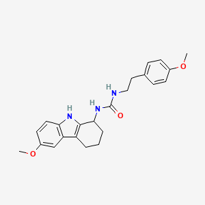 molecular formula C23H27N3O3 B10989376 N-(4-Methoxyphenethyl)-N'-(6-methoxy-2,3,4,9-tetrahydro-1H-carbazol-1-YL)urea 