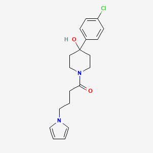 molecular formula C19H23ClN2O2 B10989393 1-[4-(4-Chlorophenyl)-4-hydroxypiperidino]-4-(1H-pyrrol-1-YL)-1-butanone 