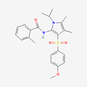 N-{3-[(4-methoxyphenyl)sulfonyl]-4,5-dimethyl-1-(propan-2-yl)-1H-pyrrol-2-yl}-2-methylbenzamide