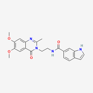 N-[2-(6,7-dimethoxy-2-methyl-4-oxoquinazolin-3(4H)-yl)ethyl]-1H-indole-6-carboxamide