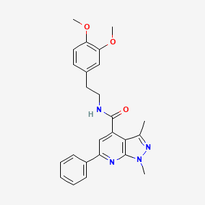 N-[2-(3,4-dimethoxyphenyl)ethyl]-1,3-dimethyl-6-phenyl-1H-pyrazolo[3,4-b]pyridine-4-carboxamide