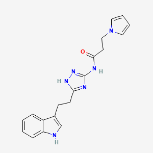 N-{3-[2-(1H-indol-3-yl)ethyl]-1H-1,2,4-triazol-5-yl}-3-(1H-pyrrol-1-yl)propanamide