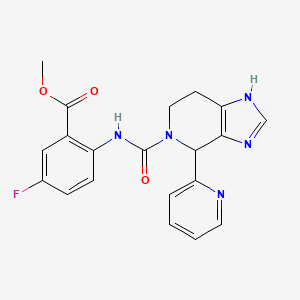 methyl 5-fluoro-2-({[4-(pyridin-2-yl)-1,4,6,7-tetrahydro-5H-imidazo[4,5-c]pyridin-5-yl]carbonyl}amino)benzoate