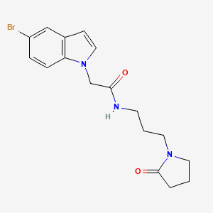 molecular formula C17H20BrN3O2 B10989453 2-(5-bromo-1H-indol-1-yl)-N-[3-(2-oxopyrrolidin-1-yl)propyl]acetamide 