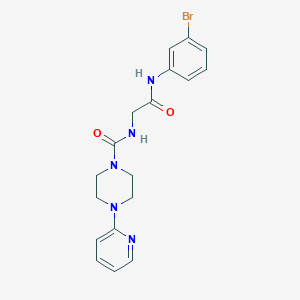 N-(2-((3-bromophenyl)amino)-2-oxoethyl)-4-(pyridin-2-yl)piperazine-1-carboxamide