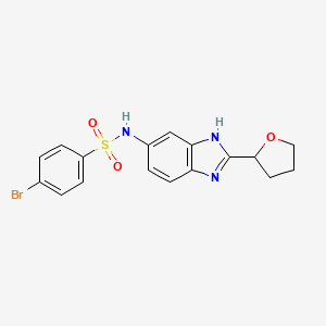 molecular formula C17H16BrN3O3S B10989461 4-bromo-N-[2-(tetrahydrofuran-2-yl)-1H-benzimidazol-5-yl]benzenesulfonamide 