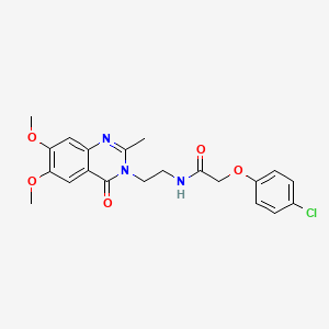 2-(4-chlorophenoxy)-N-[2-(6,7-dimethoxy-2-methyl-4-oxoquinazolin-3(4H)-yl)ethyl]acetamide