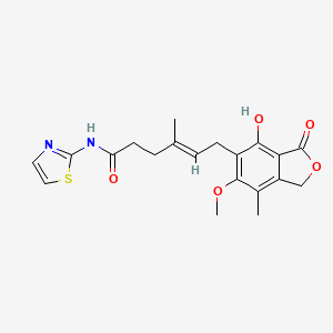 (4E)-6-(4-hydroxy-6-methoxy-7-methyl-3-oxo-1,3-dihydro-2-benzofuran-5-yl)-4-methyl-N-(1,3-thiazol-2-yl)hex-4-enamide