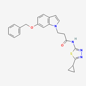 3-(6-(benzyloxy)-1H-indol-1-yl)-N-(5-cyclopropyl-1,3,4-thiadiazol-2-yl)propanamide