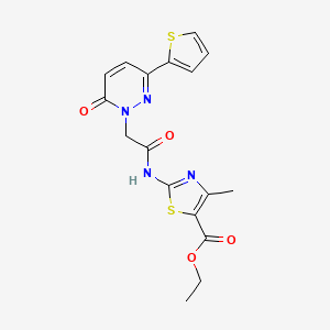 ethyl 4-methyl-2-({[6-oxo-3-(thiophen-2-yl)pyridazin-1(6H)-yl]acetyl}amino)-1,3-thiazole-5-carboxylate