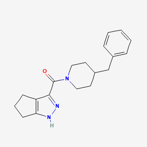 molecular formula C19H23N3O B10989519 (4-Benzylpiperidin-1-yl)(2,4,5,6-tetrahydrocyclopenta[c]pyrazol-3-yl)methanone 