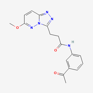 molecular formula C17H17N5O3 B10989523 N-(3-acetylphenyl)-3-(6-methoxy[1,2,4]triazolo[4,3-b]pyridazin-3-yl)propanamide 