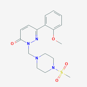 molecular formula C17H22N4O4S B10989531 6-(2-methoxyphenyl)-2-{[4-(methylsulfonyl)piperazin-1-yl]methyl}pyridazin-3(2H)-one 