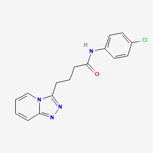 molecular formula C16H15ClN4O B10989537 N-(4-chlorophenyl)-4-([1,2,4]triazolo[4,3-a]pyridin-3-yl)butanamide 