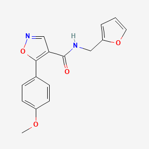 molecular formula C16H14N2O4 B10989543 N-(furan-2-ylmethyl)-5-(4-methoxyphenyl)-1,2-oxazole-4-carboxamide 