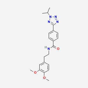 molecular formula C21H25N5O3 B10989566 N-[2-(3,4-dimethoxyphenyl)ethyl]-4-[2-(propan-2-yl)-2H-tetrazol-5-yl]benzamide 