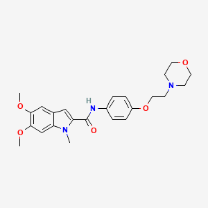 5,6-dimethoxy-1-methyl-N-{4-[2-(morpholin-4-yl)ethoxy]phenyl}-1H-indole-2-carboxamide