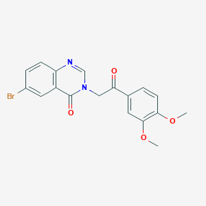 molecular formula C18H15BrN2O4 B10989584 6-bromo-3-[2-(3,4-dimethoxyphenyl)-2-oxoethyl]quinazolin-4(3H)-one 