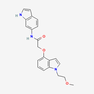 molecular formula C21H21N3O3 B10989590 N-(1H-indol-6-yl)-2-{[1-(2-methoxyethyl)-1H-indol-4-yl]oxy}acetamide 