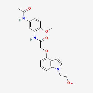 N-[5-(acetylamino)-2-methoxyphenyl]-2-{[1-(2-methoxyethyl)-1H-indol-4-yl]oxy}acetamide