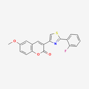 3-[2-(2-fluorophenyl)-1,3-thiazol-4-yl]-6-methoxy-2H-chromen-2-one