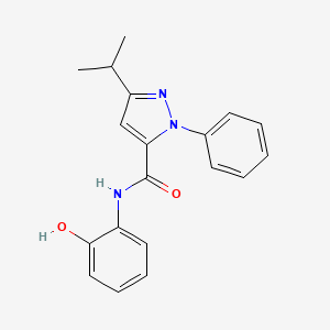 molecular formula C19H19N3O2 B10989620 N-(2-hydroxyphenyl)-1-phenyl-3-(propan-2-yl)-1H-pyrazole-5-carboxamide 