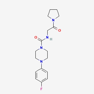 molecular formula C17H23FN4O2 B10989640 4-(4-fluorophenyl)-N-[2-oxo-2-(pyrrolidin-1-yl)ethyl]piperazine-1-carboxamide 